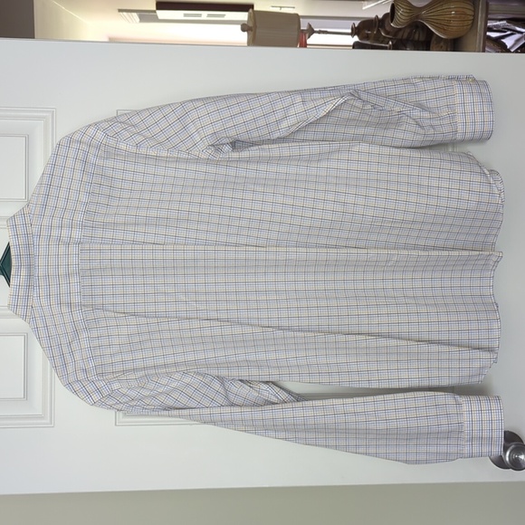 Banana Republic xl non-iron untucked fit checker print button down 17-17 1/2 nwt - Picture 4 of 6
